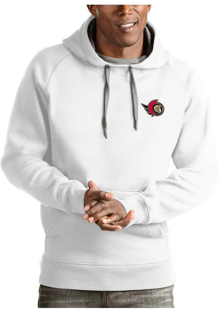 Antigua Ottawa Senators Mens White Victory Long Sleeve Hoodie