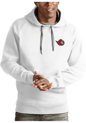 Antigua Ottawa Senators Mens White Victory Long Sleeve Hoodie