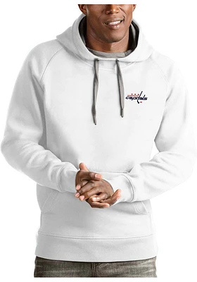 Antigua Washington Capitals Mens White Victory Long Sleeve Hoodie