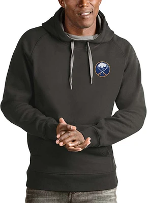 Antigua Buffalo Sabres Mens Charcoal Victory Long Sleeve Hoodie