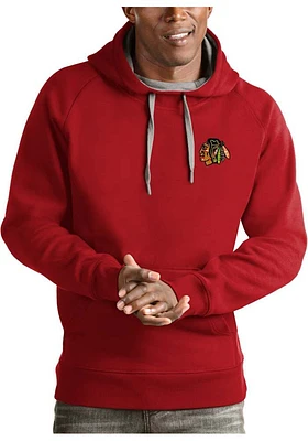 Antigua Chicago Blackhawks Mens Victory Long Sleeve Hoodie