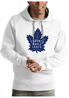 Antigua Toronto Maple Leafs Mens White Full Front Victory Long Sleeve Hoodie