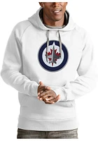 Antigua Winnipeg Jets Mens White Full Front Victory Long Sleeve Hoodie