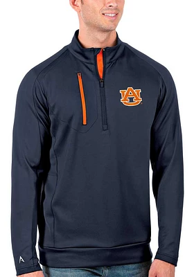 Antigua Auburn Tigers Mens Navy Blue Generation Long Sleeve Qtr Zip Pullover