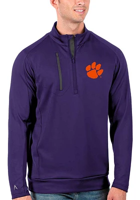 Antigua Clemson Tigers Mens Generation Long Sleeve Qtr Zip Pullover