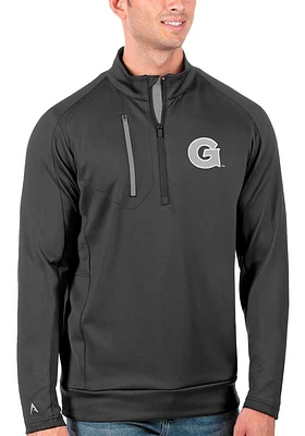 Antigua Georgetown Hoyas Mens Grey Generation Long Sleeve Qtr Zip Pullover