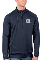 Antigua Georgetown Hoyas Mens Navy Blue Generation Long Sleeve Qtr Zip Pullover