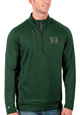 Antigua Hawaii Warriors Mens Generation Long Sleeve Qtr Zip Pullover