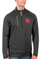 Antigua Houston Cougars Mens Grey Generation Long Sleeve Qtr Zip Pullover