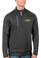 Antigua LSU Tigers Mens Grey Generation Long Sleeve Qtr Zip Pullover