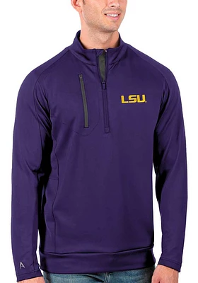 Antigua LSU Tigers Mens Purple Generation Long Sleeve Qtr Zip Pullover
