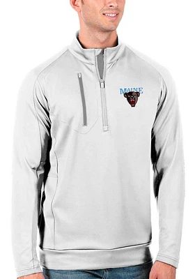 Antigua Maine Black Bears Mens Generation Long Sleeve Qtr Zip Pullover