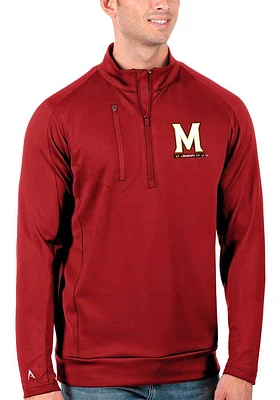 Mens Maryland Terrapins Red Antigua Generation Qtr Zip Pullover