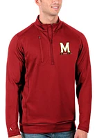 Mens Maryland Terrapins Red Antigua Generation Qtr Zip Pullover