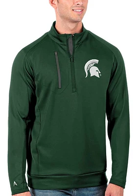 Antigua Michigan State Spartans Mens Generation Long Sleeve Qtr Zip Pullover