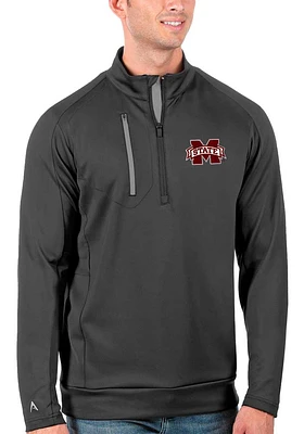 Antigua Mississippi State Bulldogs Mens Generation Long Sleeve Qtr Zip Pullover