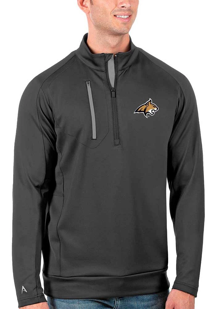 Antigua Montana State Bobcats Mens Grey Generation Long Sleeve Qtr Zip Pullover