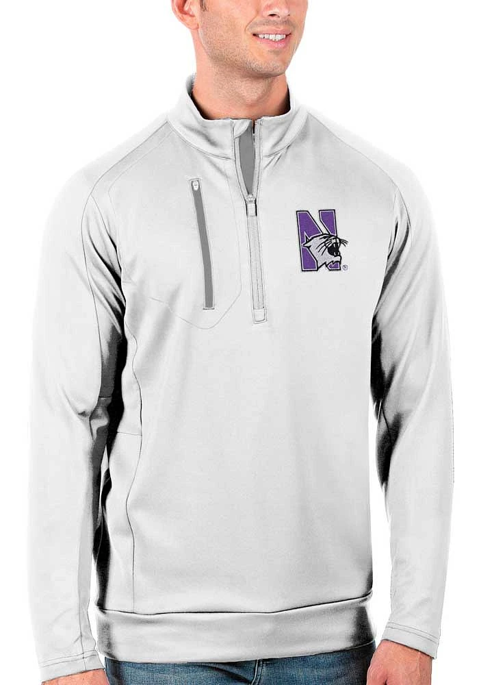 Mens Northwestern Wildcats Antigua Generation Qtr Zip Pullover