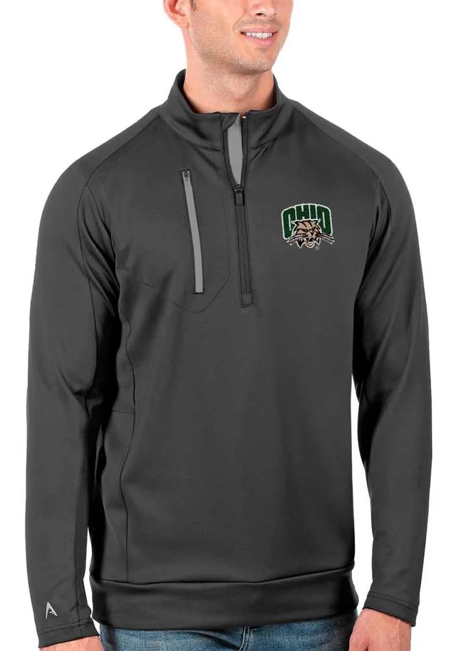 Antigua Ohio Bobcats Mens Generation Long Sleeve 1/4 Zip Pullover