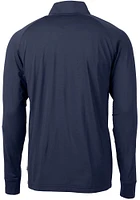 Cutter and Buck BYU Cougars Mens Navy Blue Adapt Eco Knit Recycled Big Tall Qtr Zip