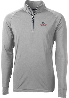 Cutter and Buck Gonzaga Bulldogs Mens Adapt Eco Knit Recycled Big Tall Qtr Zip
