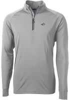 Cutter and Buck Montana State Bobcats Mens Grey Adapt Eco Knit Recycled Big Tall Qtr Zip