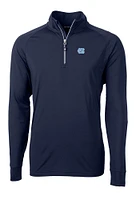 Cutter and Buck North Carolina Tar Heels Mens Navy Blue Adapt Eco Knit Recycled Big Tall Qtr..