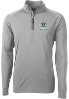 Cutter and Buck UNCW Seahawks Mens Grey Adapt Eco Knit Recycled Big Tall Qtr Zip