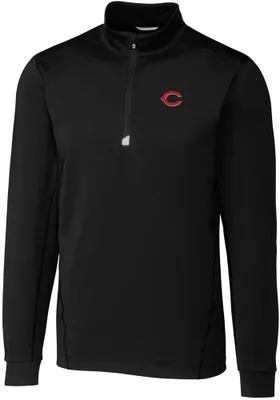 Cutter and Buck Cincinnati Reds Mens Traverse Big Tall Qtr Zip