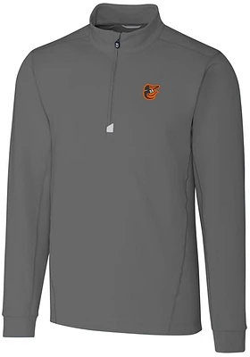 Cutter and Buck Baltimore Orioles Mens Traverse Big Tall Qtr Zip