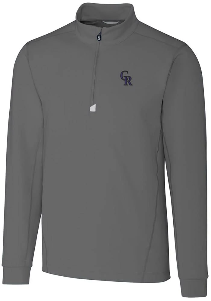 Cutter and Buck Colorado Rockies Mens Traverse Big Tall Qtr Zip