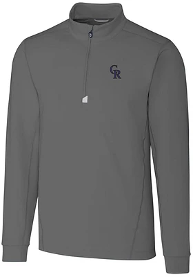 Cutter and Buck Colorado Rockies Mens Traverse Big Tall Qtr Zip