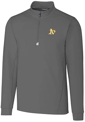 Cutter and Buck Oakland Athletics Mens Traverse Big Tall Qtr Zip