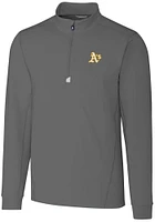 Cutter and Buck Oakland Athletics Mens Traverse Big Tall Qtr Zip