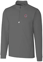 Cutter and Buck Chicago Cubs Mens Grey Traverse Big Tall Qtr Zip