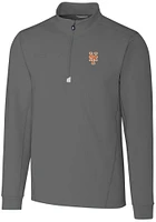 Cutter and Buck New York Mets Mens Grey Traverse Big Tall Qtr Zip
