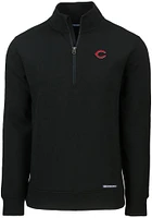 Cutter and Buck Cincinnati Reds Mens Roam Long Sleeve 1/4 Zip Pullover