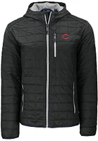 Cutter and Buck Cincinnati Reds Mens Rainier PrimaLoft Hooded Filled Jacket