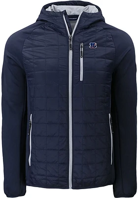 Cutter and Buck Cincinnati Bengals Mens Navy Blue Americana Rainier PrimaLoft Hybrid Medium Weig..