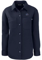 Cutter and Buck Cincinnati Bengals Womens Navy Blue Americana Roam Shirt Light Weight Jacket