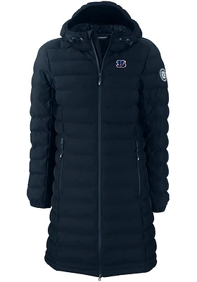 Cutter and Buck Cincinnati Bengals Womens Navy Blue Americana Mission Ridge Repreve Long Heavy W..