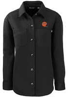 Cutter and Buck Cincinnati Bengals Womens Black Historic Roam Shirt Light Weight Jacket