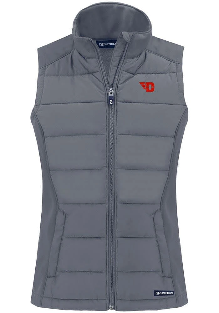 Cutter and Buck Dayton Flyers Womens Grey Evoke Vest