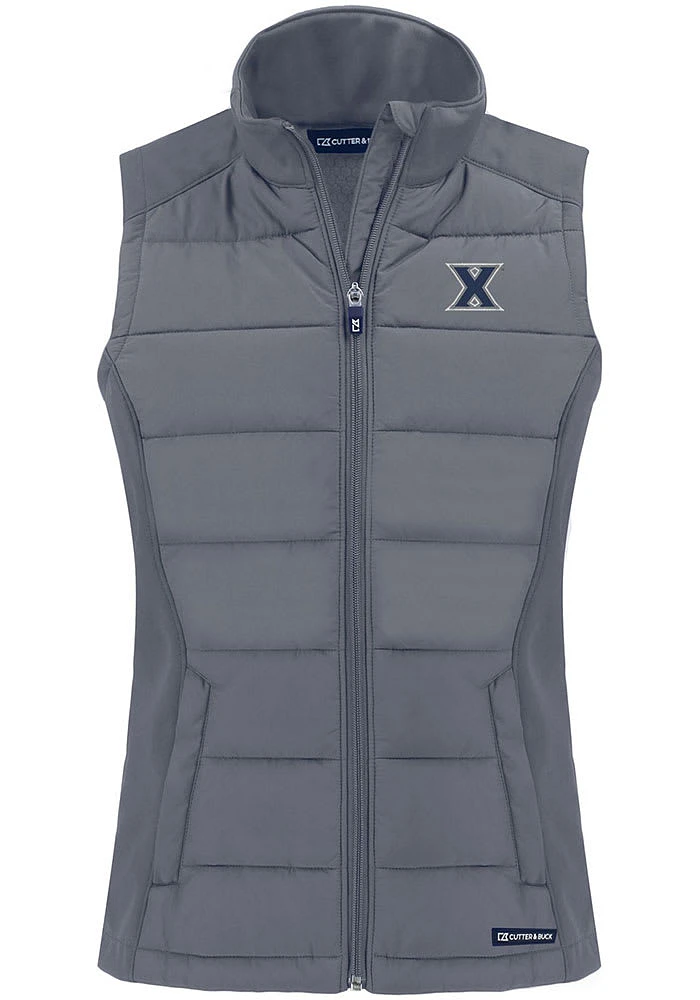 Cutter and Buck Xavier Musketeers Womens Grey Evoke Vest