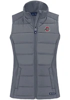 Cutter and Buck Ohio State Buckeyes Womens Grey Evoke Vest