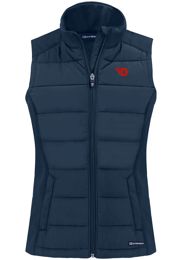 Cutter and Buck Dayton Flyers Womens Navy Blue Evoke Vest