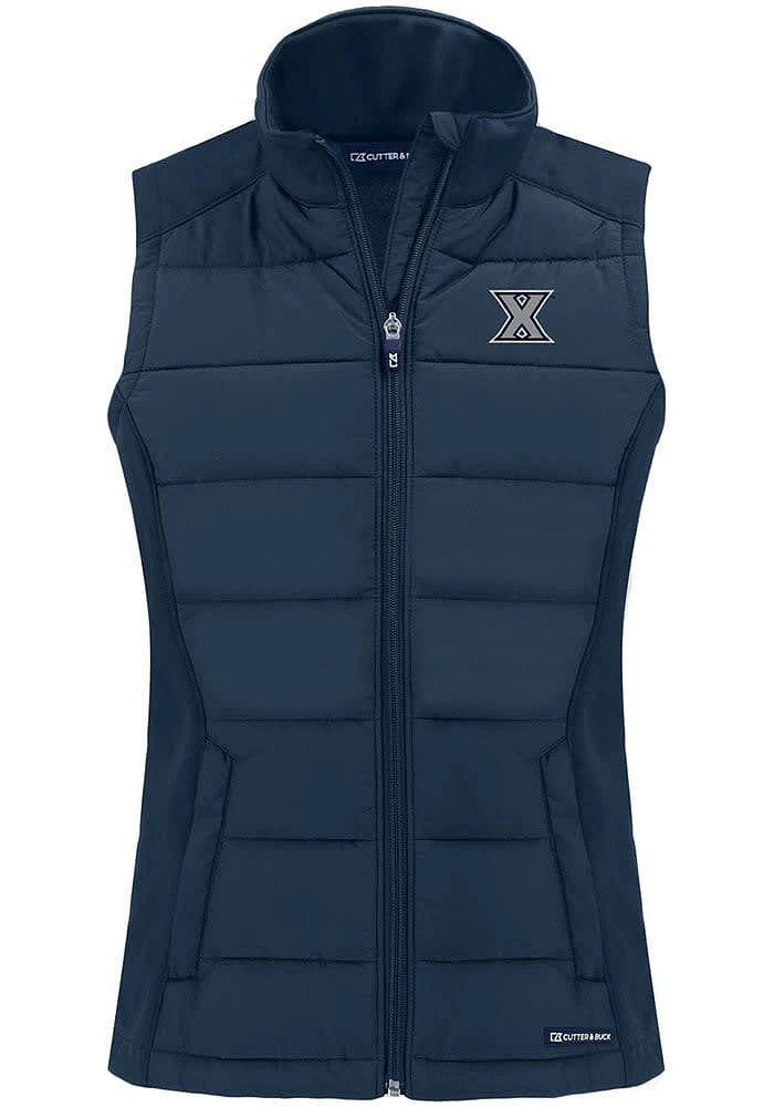 Cutter and Buck Xavier Musketeers Womens Navy Blue Evoke Vest