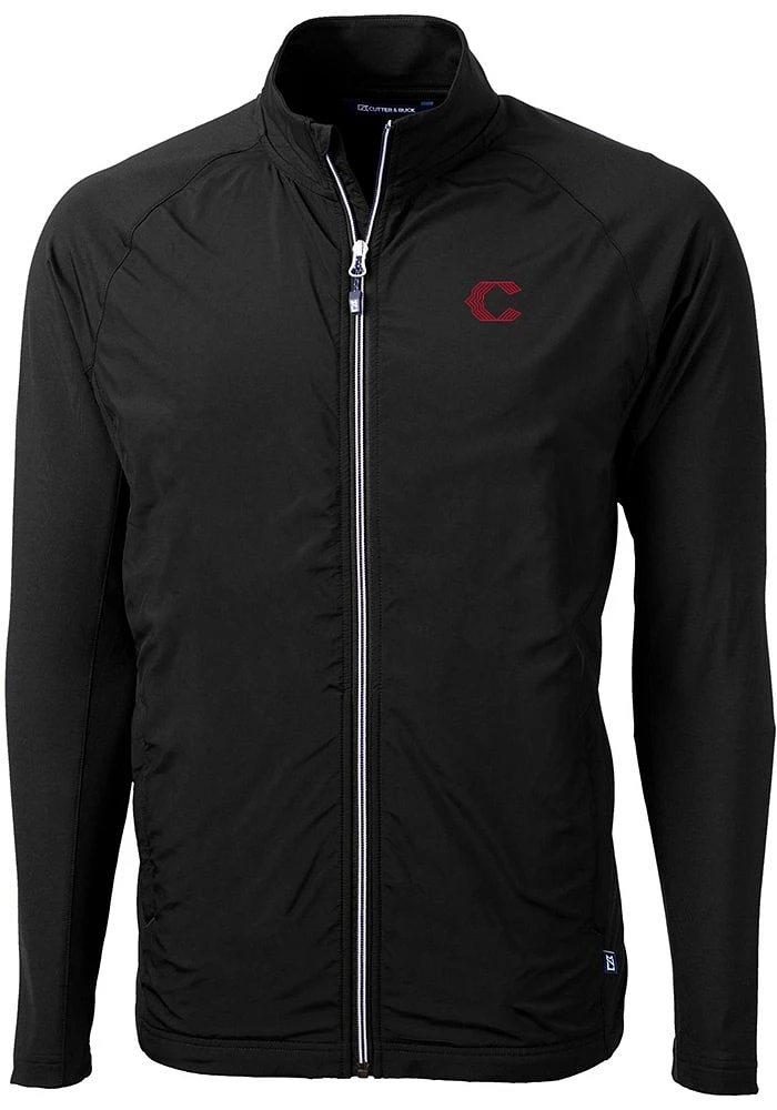 Cutter and Buck Cincinnati Reds Mens Black City Connect Adapt Eco Big Tall Light Weight Jack..