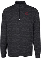 Cutter and Buck Cincinnati Reds Mens Black City Connect Traverse Camo Big Tall Qtr Zip