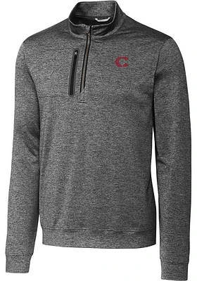 Cutter and Buck Cincinnati Reds Mens Charcoal City Connect Stealth Big Tall Qtr Zip